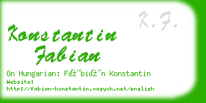 konstantin fabian business card